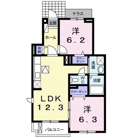 モンテローザⅠの物件間取画像